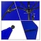 California Umbrella 7.5' Black Aluminum Market Patio Umbrella, Sunbrella Pacific Blue 194061334256 - alternate 2